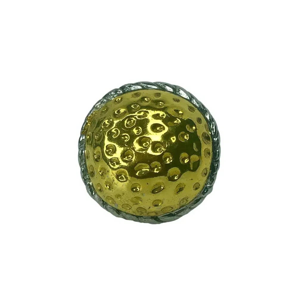 Silver and Gold Circle Ring - Size 8
